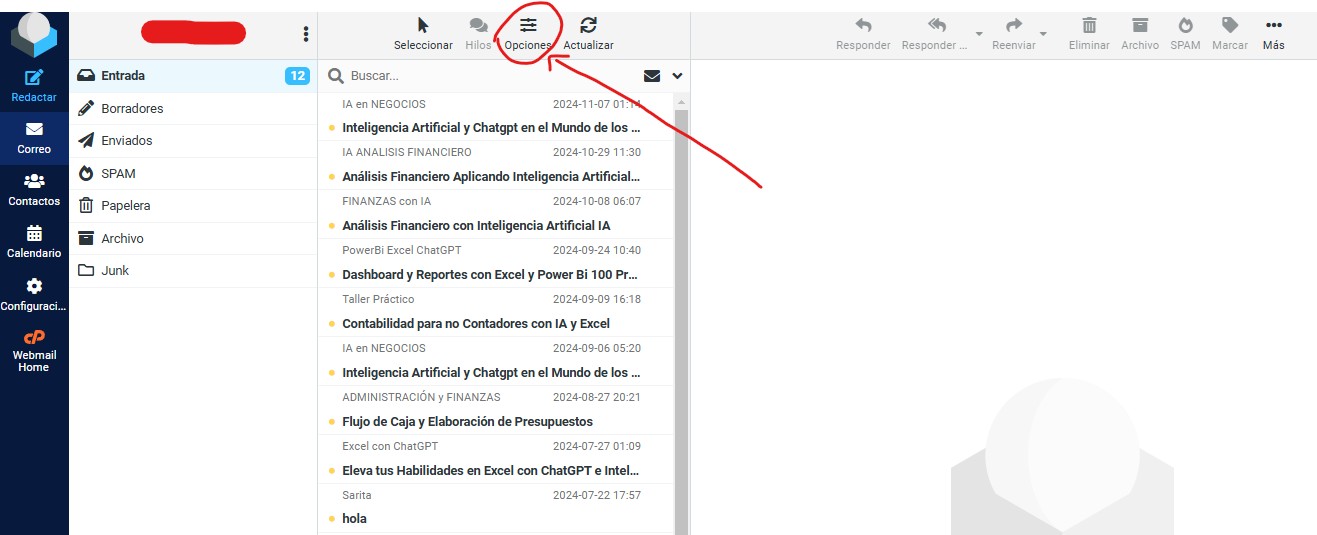 opciones roundcube opciones roundcube